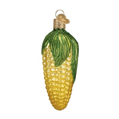 Old World Christmas 3.5" Old World Christmas Ear of Corn Glass Ornament #28100