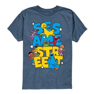 Boys' - Sesame Street - SS Stacked Short Sleeve Graphic T-Shirt - 1 of 4