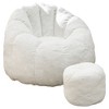Hooseng Bean Bag Chair with Ottoman, Floral Shaped Bean Bag Sofa with Dutch Velvet Cover & Memory Foam Filler for Adults, Bedroom, Living Room, Dorm - 2 of 4