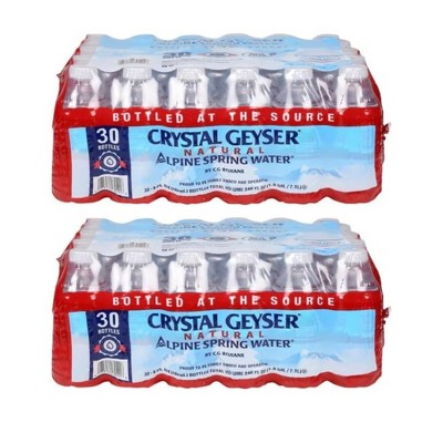 Crystal Geyser Natural Alpine Spring Water - 8 Fl Oz Bottle (Pack of 60)