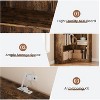 71.8'' Corner Bookshelf, 5-Tier Wooden Farmhouse Bookcase w/Anti-Tipping Kit, Storage Organizer - 4 of 4