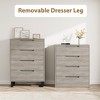 4-Drawer Dresser for Bedroom, Slim Vertical Chest of Drawers with Metal Legs, Space-Saving Cabinet for Small Apartments, Nursery, Closet - 2 of 4