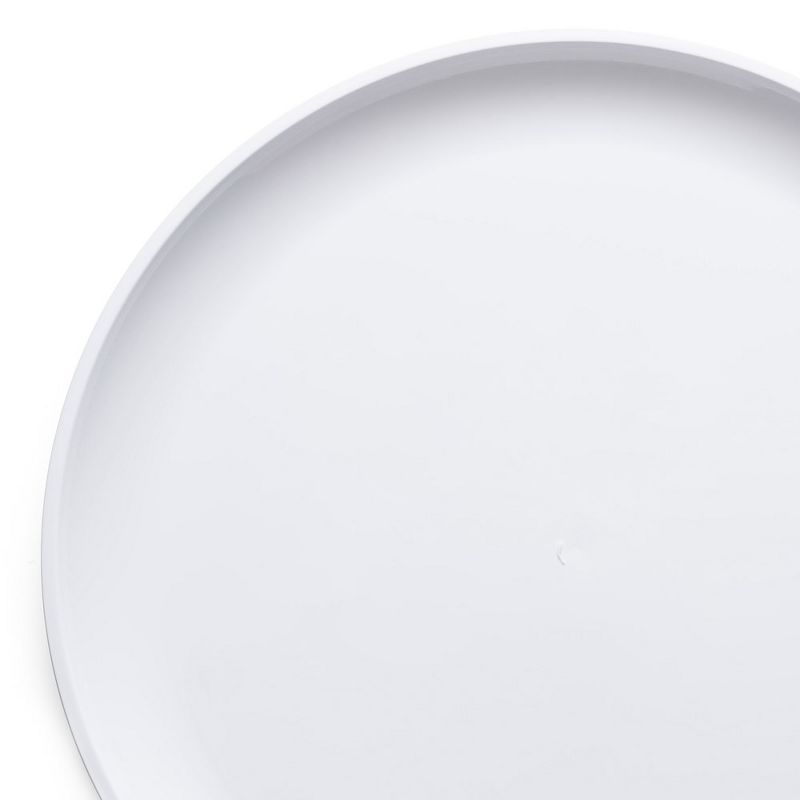 Smarty Had A Party 12" White Pavilion Round Disposable Plastic Trays, 1 of 6