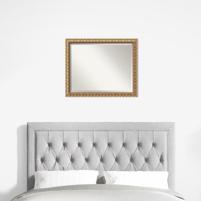 Florentine Gold Ornate Beveled Wood Framed Wall Mirror