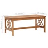 vidaXL Coffee Table 40.2"x19.7"x16.9" Solid Acacia Wood - 4 of 4