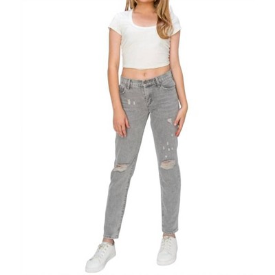 Girl Distressed Hi-rise Weekender Jeans - tractr