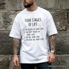 Men’s Four Stages of Life Santa Claus T-Shirt, Holiday Humor Christmas Text Tee | OrnamentallyYou - 4 of 4