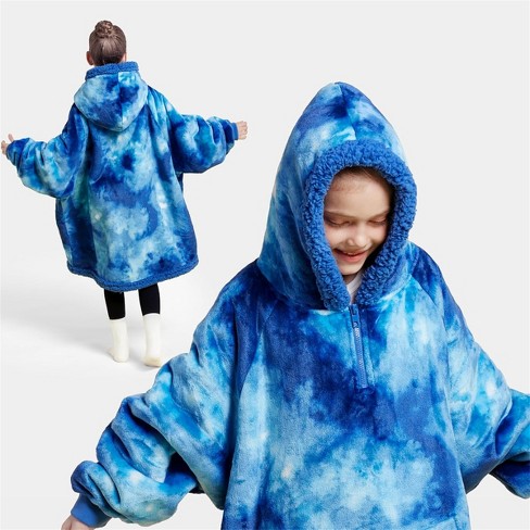 Joyfy Wearable Blanket Hoodie For Girls Boys Oversized Flannel Fleece Sweatshirt Blanket With Giant Pocket Sleeves For Kids Birthday Gifts Target