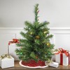 Northlight 1.5 FT Pre-Lit Medium Canadian Pine Artificial Christmas Tree - Multicolor Lights - 2 of 4