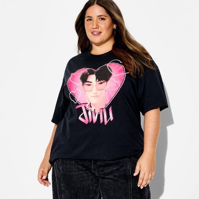 Women's Jinu KPOP Demon Hunter Oversized T-Shirt - Black