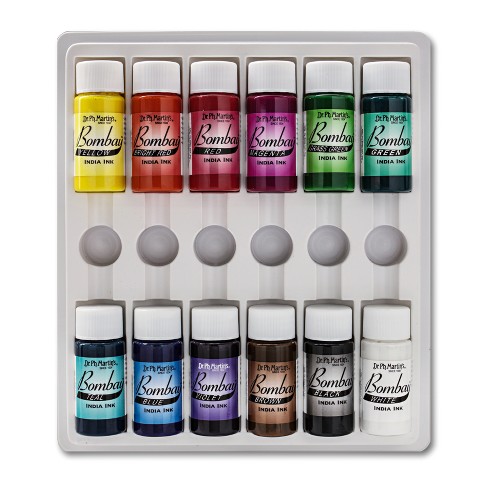 Dr. Ph. Martins Bombay India Ink Set 1 12 x 15 ml (0.5 OZ) – Jerrys Artist  Outlet