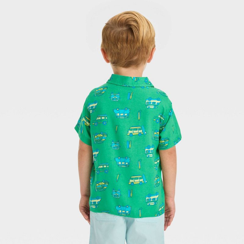 Toddler Boys' Van Challis Shirt - Cat & Jack™ Jade Green, 3 of 5
