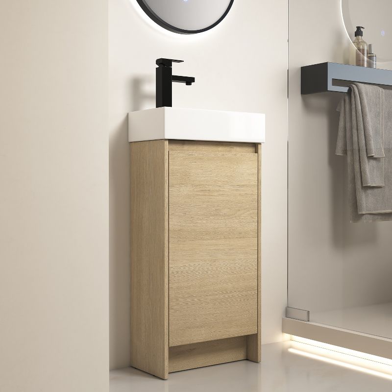 Freestanding Bathroom Vanity with Single Sink and Soft Close Door - ModernLuxe, 3 of 12