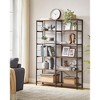 VASAGLE 6-Tier Tall Bookshelf, Bookcase, Large Metal Shelf, 11.8 x 47.2 x 67.9 Inches, Rustic Brown and Black - 2 of 4