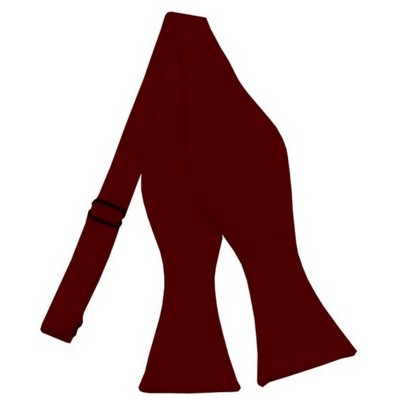 Men's Solid Color 2.75" x 4.75"  Adjustable 16" - 22" Self-Tie Bow Tie for Tuxedo & Wedding