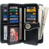 Wikineon Women's Leather Credit Card Holder Wristlet - RFID Blocking Technology for Identity Protection, Large Capacity Design Holds Cards - 2 of 4