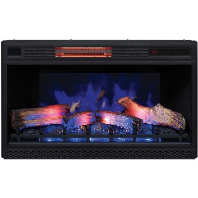 Classic 32-Inch White Electric Fireplace with Mantel