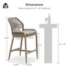 PURPLE LEAF Patio Sunbrella Bar Stools Set of 2 Handwoven Wicker Bar Height Stool Modern Aluminum Outdoor Wicker Barstools with Back and Cushion - 2 of 4
