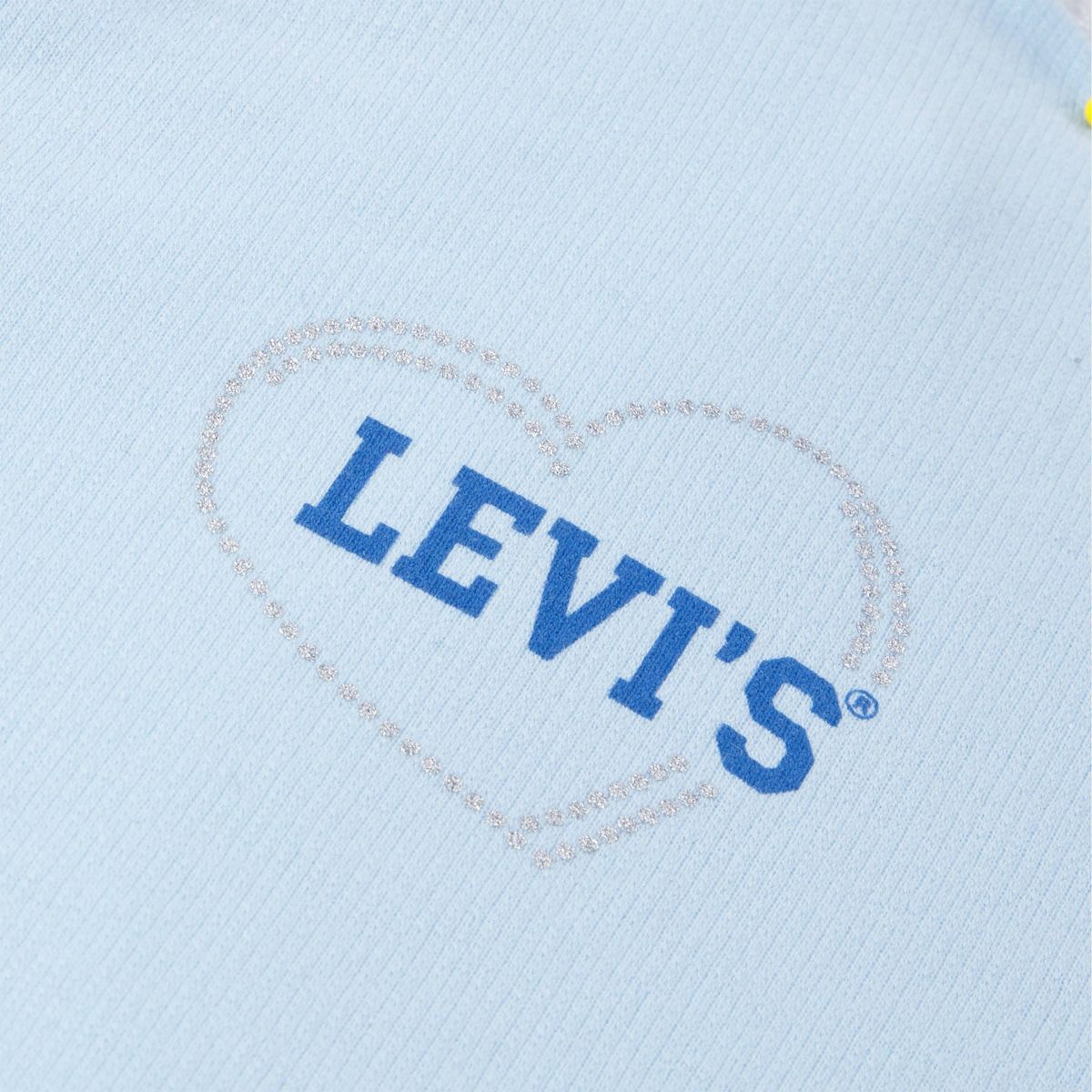 Levi's® Girls' Short Sleeve Layered Crewneck 2-Fer Top Multicolor - thumbnail 4