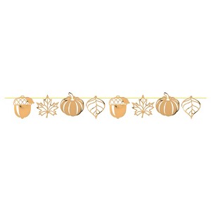Beistle Foil Die-Cut Fall Streamer, 7.5" x 7' 9", (2/Pkg) Multicolored - 1 of 4