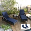 Outsunny Outdoor Lounge Chair Cushion Set of 2, Foldable Patio Chaise Lounge Cushion Set, 76" x 23" - 3 of 4