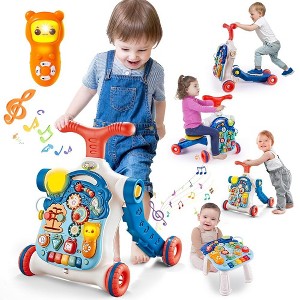 Terramus Wooden Baby Walker, Dinosaur Toddler Push Walker, Montessori Learning Activity Center for Boys Girls - 1 of 4