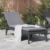 vidaXL Sun Lounger White 100% Polypropylene Standard Height-Adjustable - Anthracite without cushions - 2 of 4