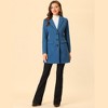 INSPIRE CHIC Women's Notched Lapel Single Breasted Outwear Fall coat - 3 of 4