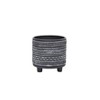 Sagebrook Home 2-Piece Set of Ceramic Planters Stylish Footed Plant Stand Set for Indoor or Outdoor - 4 of 4
