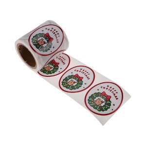 Unique Bargains Christmas Stickers for Ceramic Glass Metal Paper Plastic Peel Red White Green 1Pcs - 1 of 4