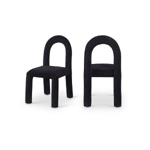 Meridian Furniture,Amari Chenille Fabric Dining Chair, Set of 2 - 1 of 4