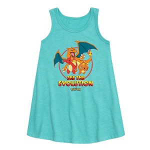 - Pokémon - Charmander See The Evolution Graphic Sleeveless Aline Dress - 1 of 3