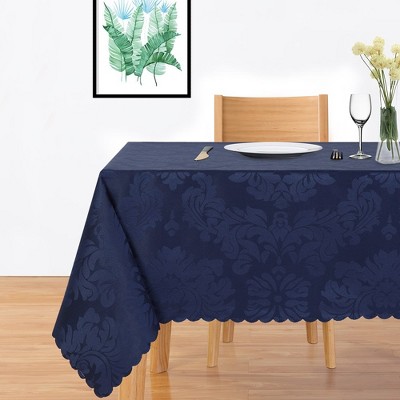 Jacquard Checkered Tablecloth, Water Resistant 190gsm Fabric Table Cloth Cover Protector