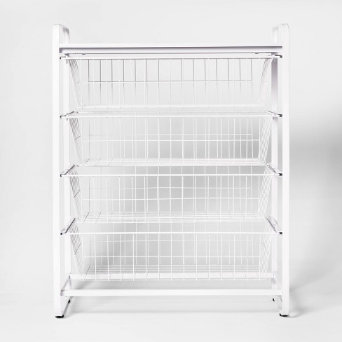 4 Drawer Metal Storage Organizer White - Brightroom™ : Target