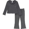 Modern Moments by Gerber Baby and Toddler Girls' 2-Piece Ruffle Collar Top and Flare Pant Set - 2 of 4