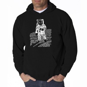 LA Pop Art Men's Word Art Hooded Sweatshirt - ASTRONAUT - 1 of 4