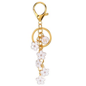 Unique Bargains  Metal Small Beautiful Personalized Flower Keychain for Handbag Purse - 1 of 4