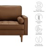 Modway  Valour Faux Leather Tufted Accent Armchair in Brown- Vegan Leather Cushioned Lounge Chair for Living Room or Office - 3 of 4