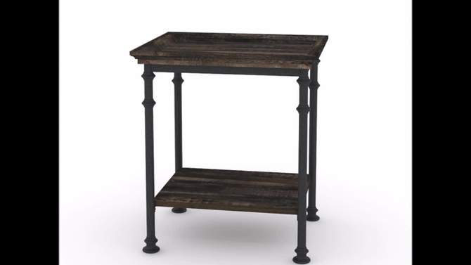 Canal Street Tray Top Side Table Carbon Oak - Sauder, 2 of 8, play video