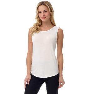 Rekucci Women's Soft Jersey Knit Sleeveless Tank Top – Casual & Versatile Everyday Wear - 1 of 3