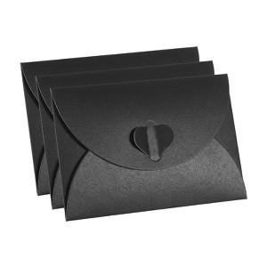 Unique Bargains Heart Shaped Clasp  Blank Mini Vintage DIY Greeting Card Envelope 36 Pcs - 1 of 4