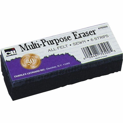 Charles Leonard Whiteboard Eraser Felt 5"x2"x1" White 74500