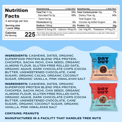 Day Out Brownie Batter & Cookie Dough Protein Balls Variety Pack - 12g Protein - 8oz