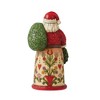 Jim Shore 8.0 Inch Bringing Christmas Home Santa Wreath Bag Santa Figurines - 2 of 3