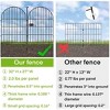 Itopfox Garden Fence with Gate, Rustproof Metal Wire Tall Fencing for Dogs Rabbits, Outdoor Pet Fences, Black Flower Edging for Yard, Arched Design - 4 of 4