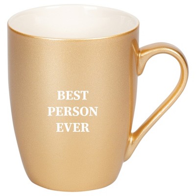 Elanze Designs 10 Ounce Ceramic Decorative Laser Engraved Giftable Novelty Tea Coffee Cup Mug Vegas Gold Best Person Ever