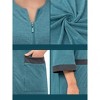 PAVILIA Women Zipper Robe, Loungewear Dress Lightweight Sleepwear Housecoat Nightgown Long Bathrobe, Jersey Robe with Pocket - 4 of 4