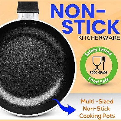 20-Piece Blue Non-Stick Aluminum Cookware Set