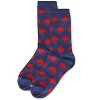 Memoi Women's "Oh Canada" Rayon Blend Novelty Crew Sock Navy 9-11 - 3 of 4