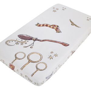 NoJo Warner Bros. Harry Potter Magical Moments White and Gold Photo Op Fitted Crib Sheet - 1 of 4